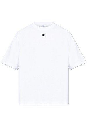 Off-White Camiseta Chain Arrow Skate Branca
