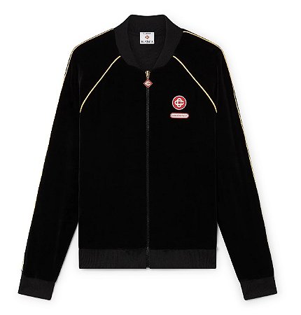 Casablanca Jaqueta Gradient Pioing Velour Track Preta
