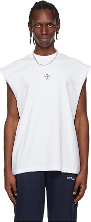 Vetements Regata Cross Logo Sleeveless Top Branca