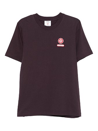 Casablanca Camiseta Logo Patch Oversized Roxa