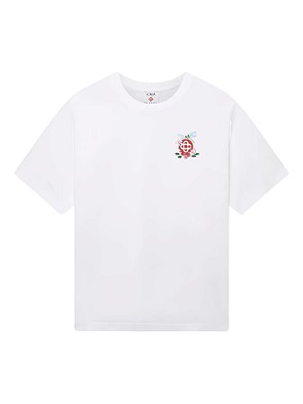 Casablanca Camiseta Dragonfly Floral Branca