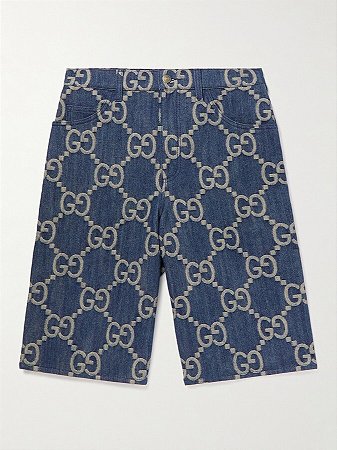 Gucci Bermuda Denim GG Jumbo Azul