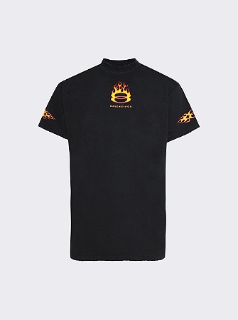 Balenciaga Camiseta Burning Unity Preta