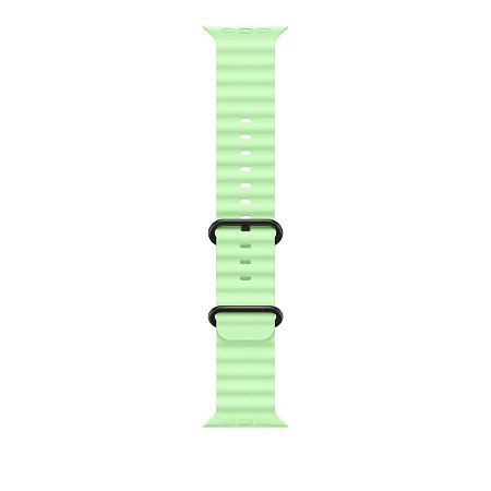 Apple Pulseira 49mm Ocean Band - Black Titanium Finish Neon Verde