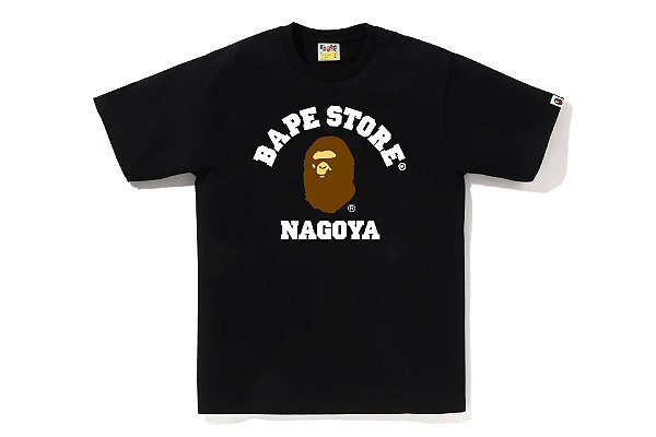 Bape Camiseta Store Nagoya College Preta