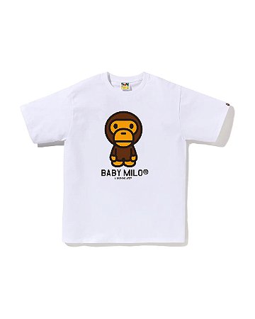 Bape Camiseta Baby Milo Branca
