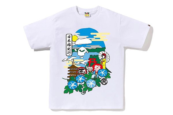 Bape Camiseta Japan Culture Ape Head Branca