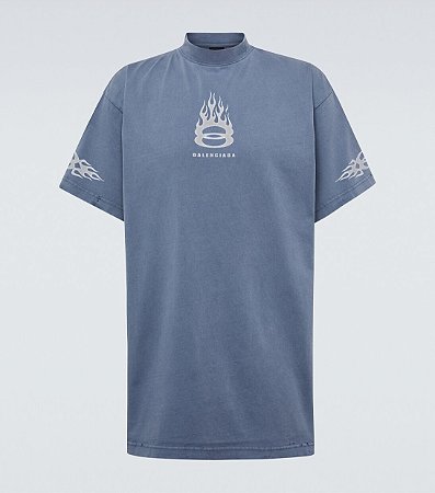 Balenciaga Camiseta Burning Unity Azul