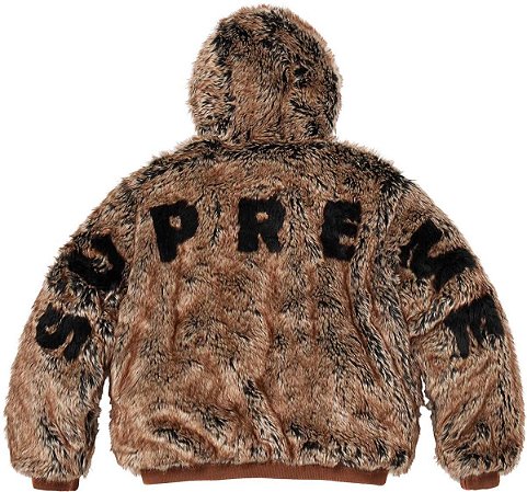 Supreme Jaqueta Reversivel Faux Fur Work Jeans Azul