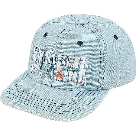Supreme Boné Embroidered Money Logo 6-Panel Azul