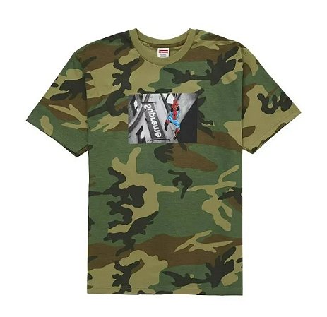 Supreme Camiseta Spider-Man Woodland Camo Verde