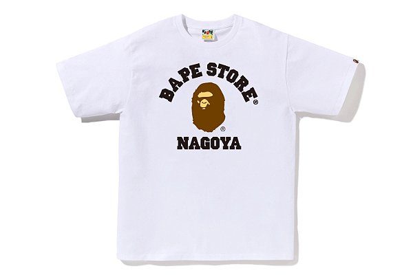 Bape Camiseta Store Nagoya College Branca