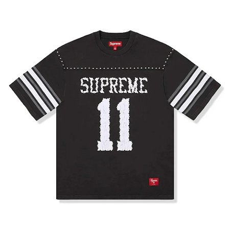 Supreme Camiseta Studded Football Top SS26-W1 Preta