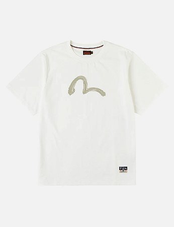 Evisu Camiseta Hand-Brushed Seagull Print Branca