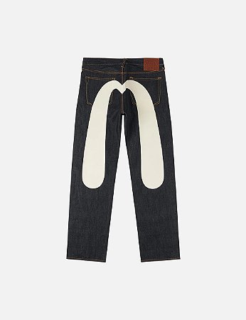 Evisu Calça Baggy Daicock Print #2000 Indigo