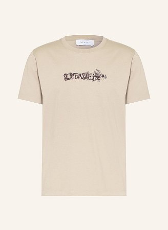 Off-White Camiseta Heraldic Arrow Fade Out Stone Marrom