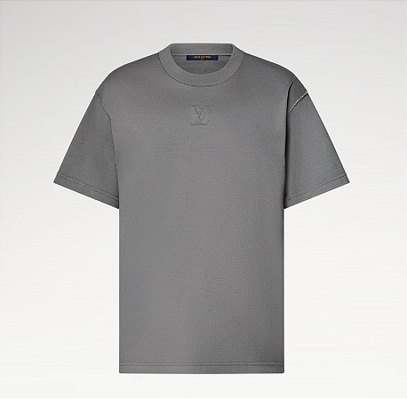 Louis Vuitton Camiseta com LV em Relevo Thunderstorm Cinza