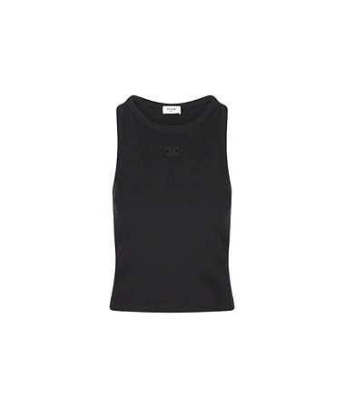 Celine Camiseta Regata Preta