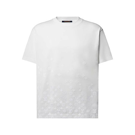 Louis Vuitton Camiseta Flock Print Monogram Gradient Branca