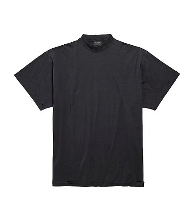 Balenciaga Camiseta Oversized Painted Logo Preta
