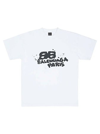 Balenciaga Camiseta Hand Drawn BB Icon Branca