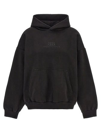 Balenciaga Moletom BB Logo Embossed Preto