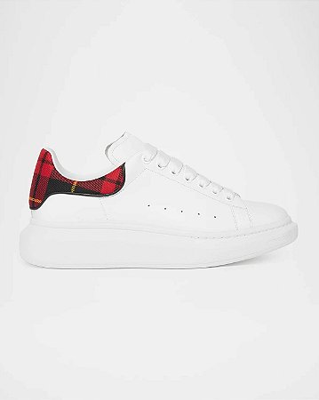 Alexander Mcqueen Oversized Leather Low-Top Branco