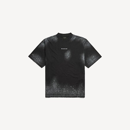 Balenciaga Camiseta Back Medium Fit Preto Desbotado