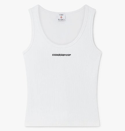 Casablanca Regata Ribbed Jersey (feminina) Branca