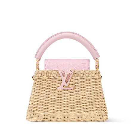 Louis Vuitton Bolsa Capucines Mini Rosa