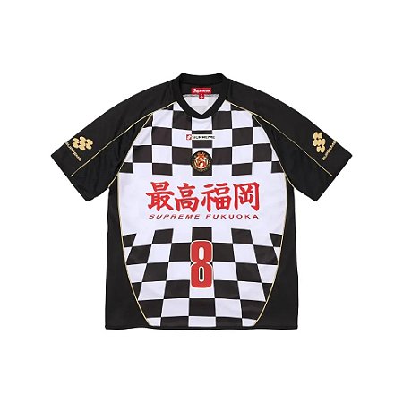 Supreme Set Camiseta Jersey e Bermuda Checkboard Preta