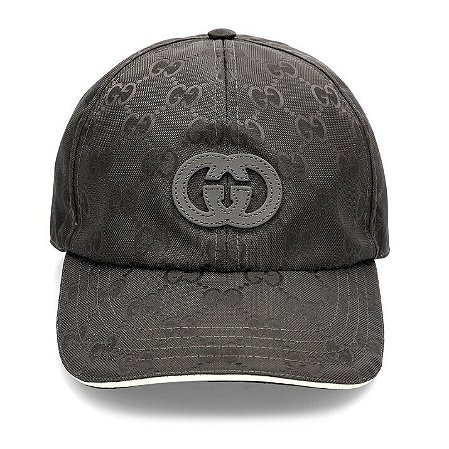 Gucci Boné GG Nylon Baseball Cinza