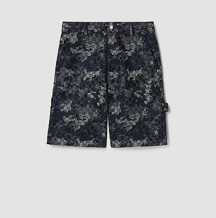 Gucci Bermuda GG Marbled Cotton Jacquard Preto