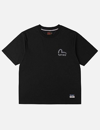 Evisu Camiseta Monochrome Seagull Embroidery Cinza