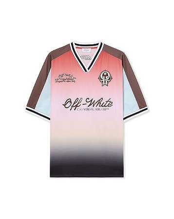Off-White Camiseta Soccer Rosa