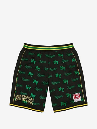Supreme x Mitchell & Ness Bermuda Monogram Basket Preta