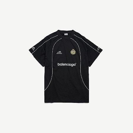 Balenciaga Camiseta Soccer Preta