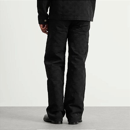 Casablanca Calça Denim Monogram Preto