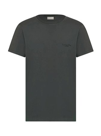 Dior Camiseta CDC Bordado Cinza