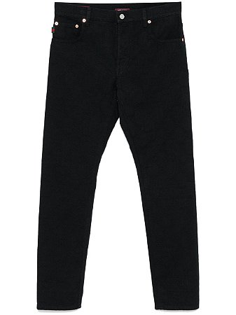 Gucci Calça GG Denim Jacquard Preta