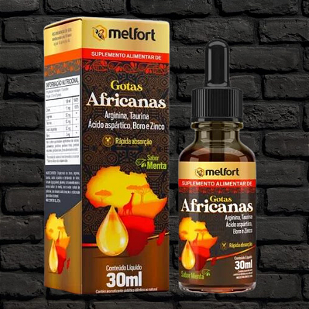 Gotas Africanas Com Taurina Aginina Zinco - Original