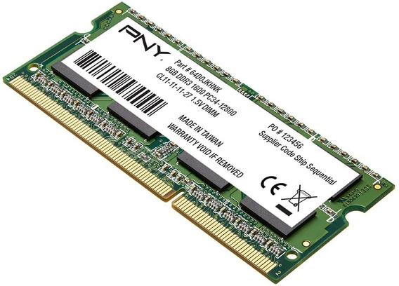 Memória RAM Notebook DDR3 PNY, 4GB, 1600MHz, CL11
