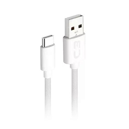 Cabo USB - USB C CB-C21WH Branco C3Plus