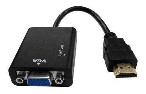 Conversor HDMI x VGA com saída P2 de áudio