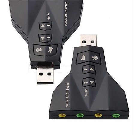Adaptador de Placa de Som 7.1 USB Knup HB-T65