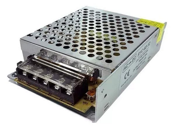 FONTE CHAVEADA 12V CAMERA FITA LED SOM 5a 60w