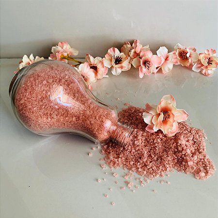 Sais de Banho Iluminador em Vidro Lâmpada com Flores de Cerejeira Rosé