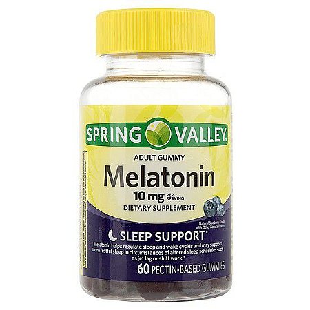 Melatonina 10 mg - Vitamina Spring Valley - 60 Gomas