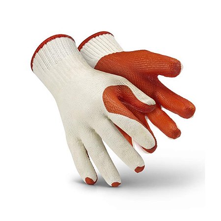 Luva Suporte Têxtil com Borracha Vulcanizada na palma SS Rubber Red Tamanho 9G Supersafety CA34370