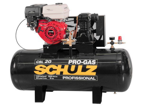 COMPRESSOR DE AR SCHULZ - CSL 20/200 PRO-GAS - 20 PES 200 LITROS 8HP GASOLINA